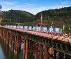 福建順邵高速公路第三項(xiàng)目部F匝道鋼便橋